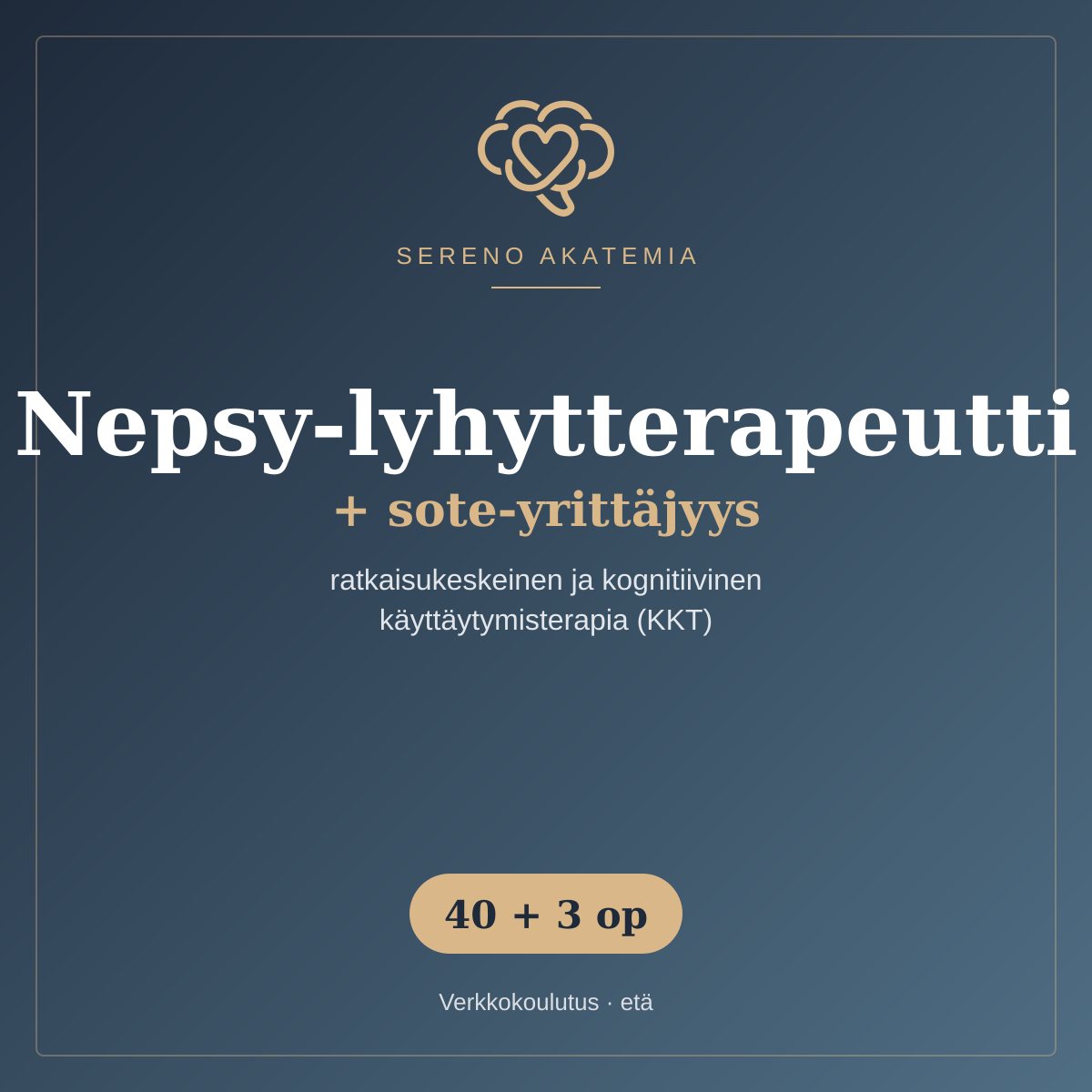 Nepsy lyhytterapeutti - ratkaisukeskeinen ja kognitiivinen-kayttaytymisterapia-menetelmät +sote yrittäjä kurssi