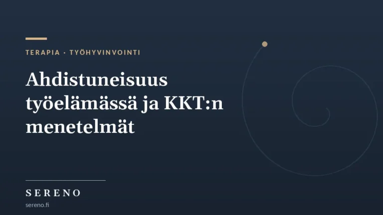Ahdistuneisuus työelämässä