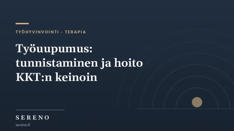 Työuupumus ja kognitiivinen käyttäytymisterapia