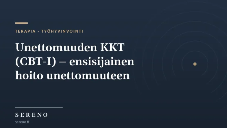 Unettomuuden kognitiivinen käyttäytymisterapia