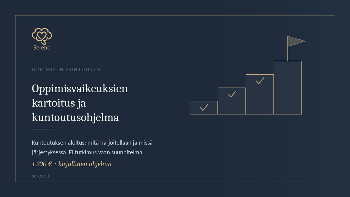 Oppimisvaikeuksien kartoitus ja kuntoutusohjelman laatiminen