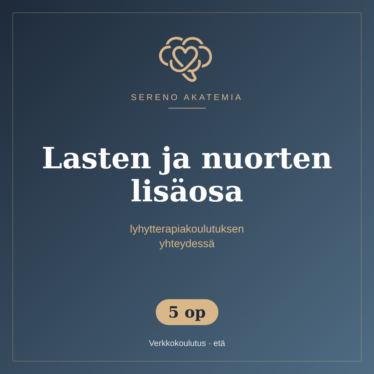 Lasten ja nuorten lisäosa lyhytterapiakoulutuksen yhteydessä 5 op