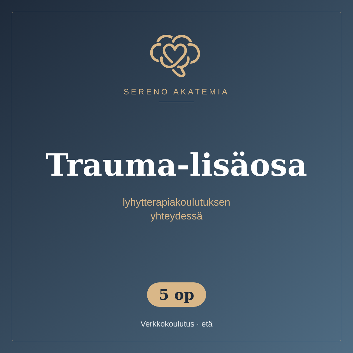 Trauma-lisäosa – lyhytterapeutin lisäkoulutus 5 op